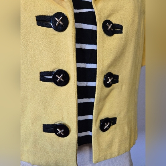 VINTAGE- Sophisticate Petite Yellow and Black Nautical Jacket. Size 12 - Picture 3 of 9